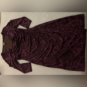 Deep Purple & Black Fitted Dress - Like New (worn only once)